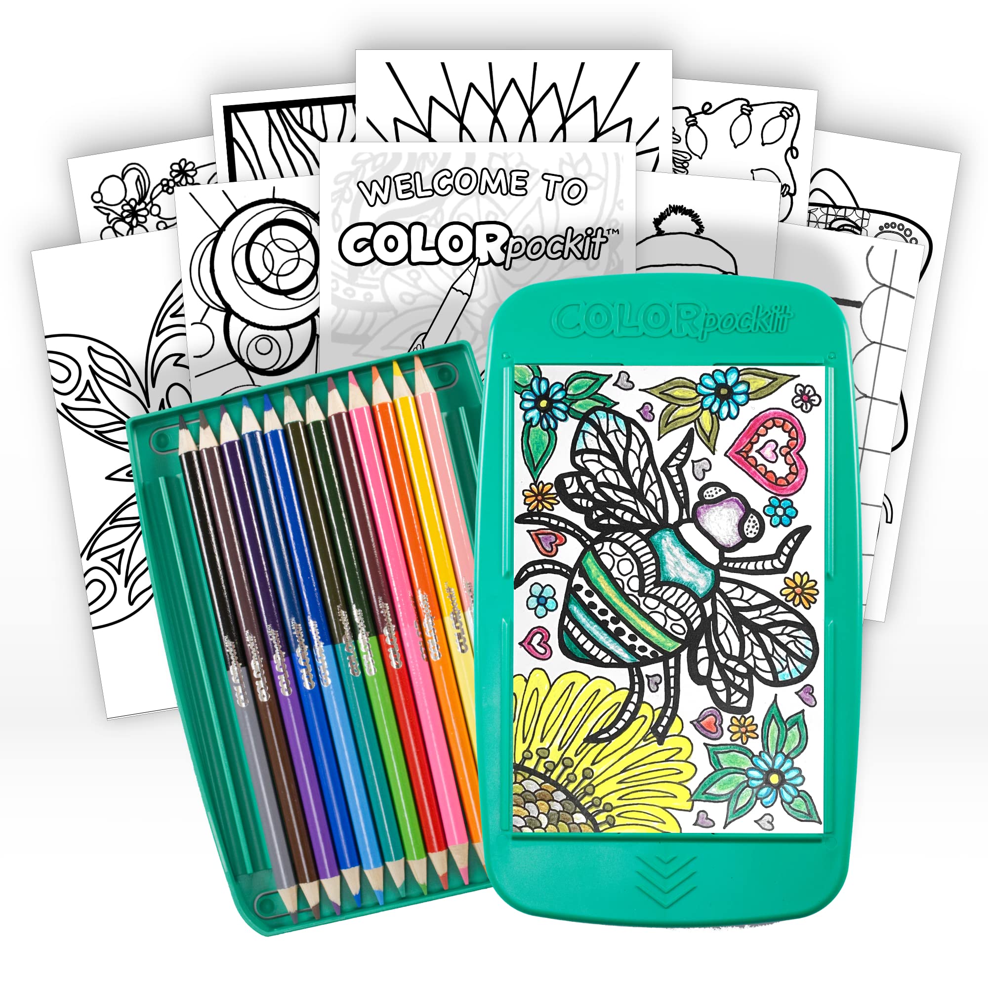 Amazon.com: Colorpockit Coloring Kit Travel Art Set with Colored